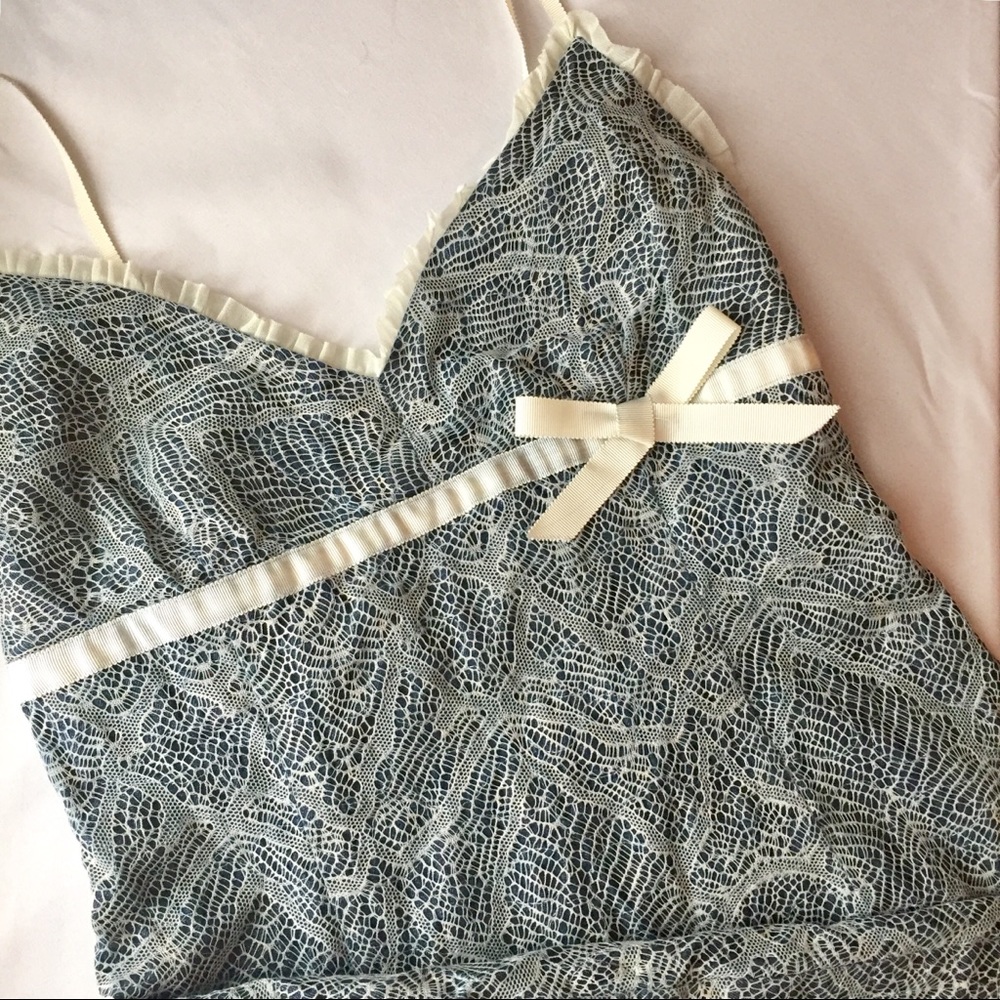 Vintage Helen Wang Lace Navy Cocktail Dress